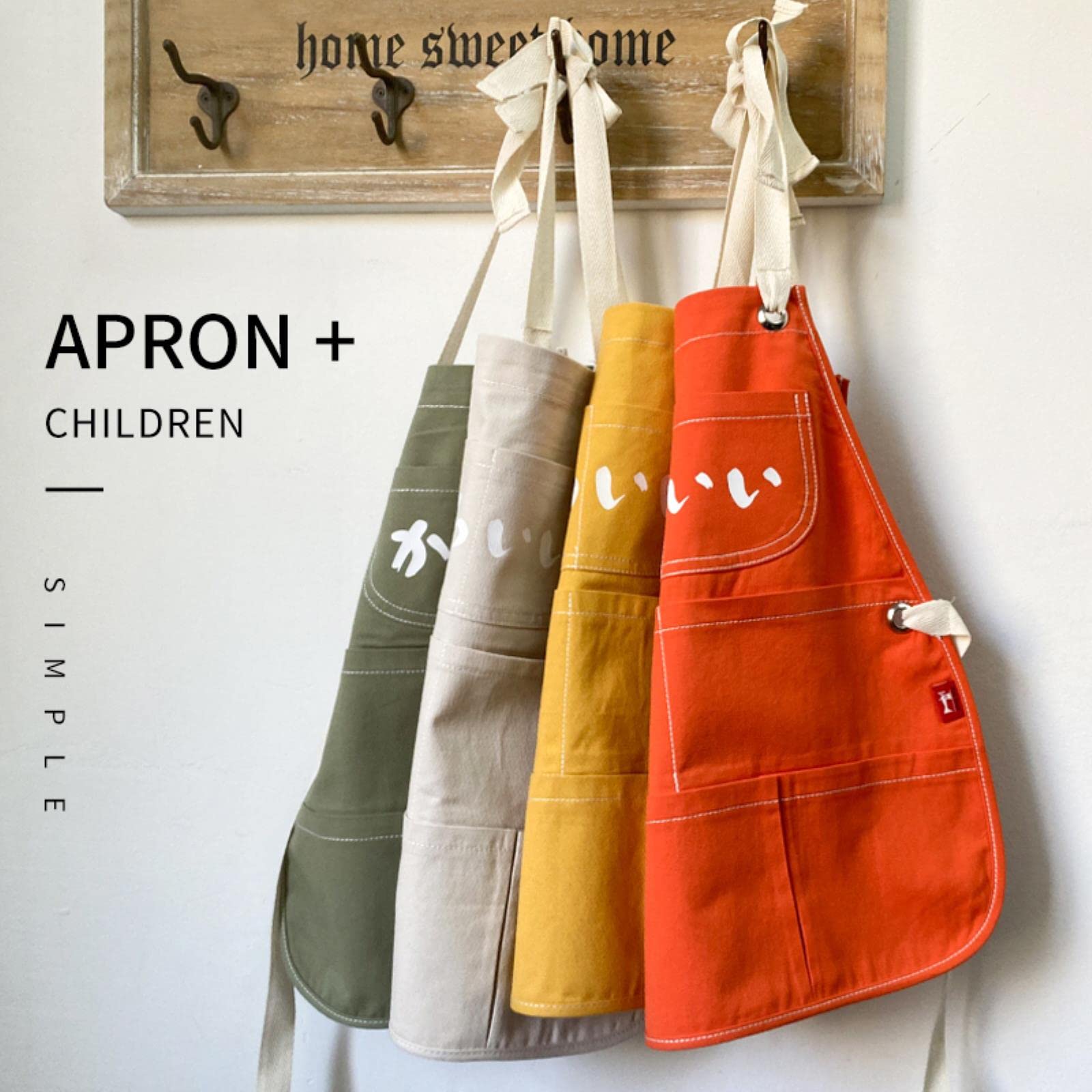 Grembiule per Bambini Pure Pure Cotton Child Apron per Dipingere L'Uniforme di Classe Ansifera Antimanalizzante con Cinghie Regolabili per La Pittura