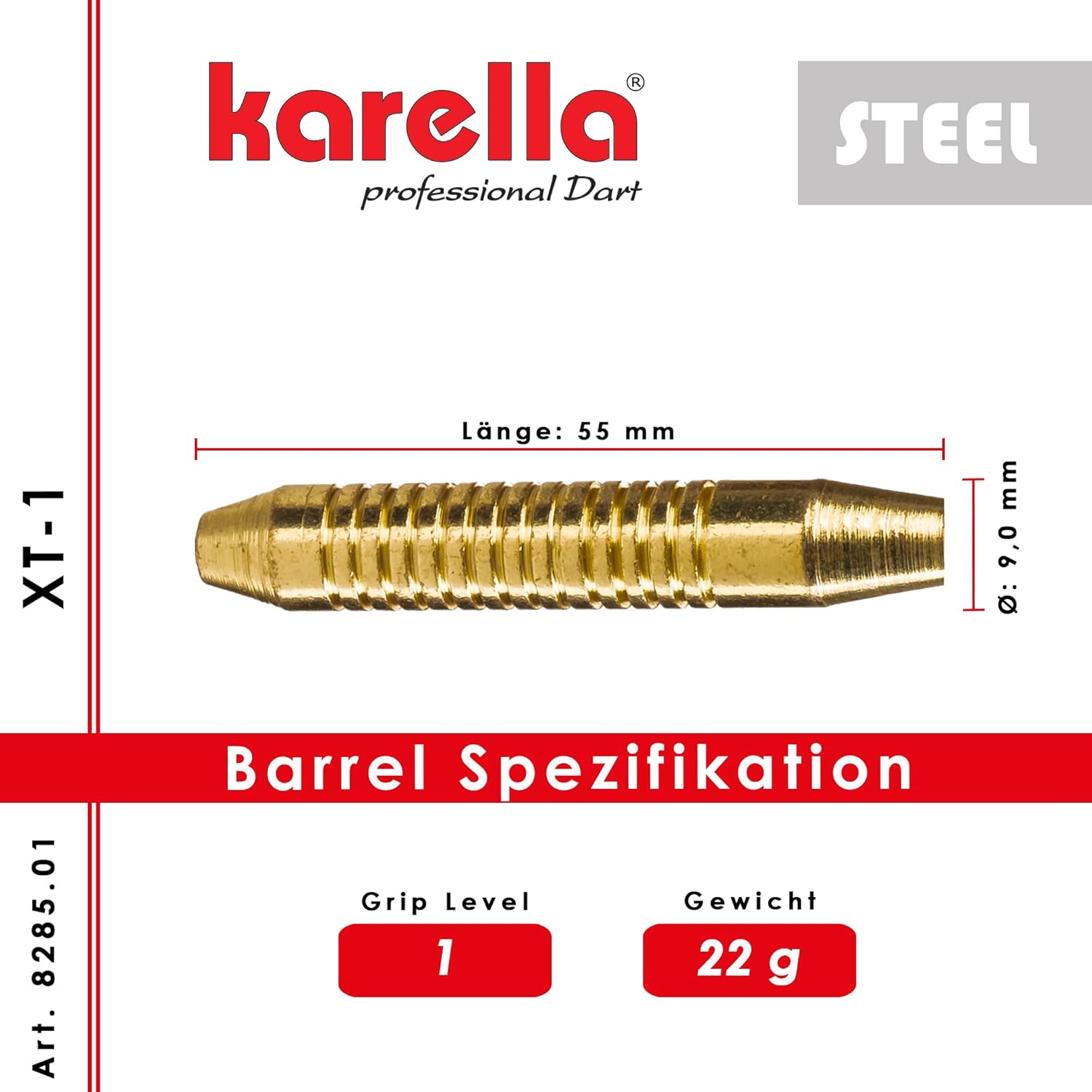 Karella Steeldarts XT Series | 21g, 22g, 23g, 6 Variations, Perfect Darts for Beginners