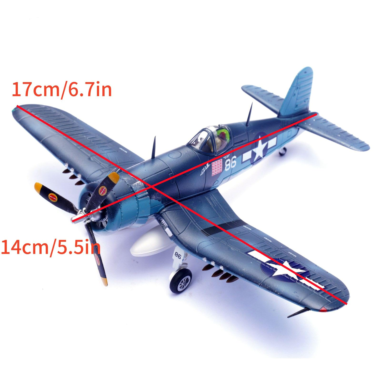 Amazon.co.jp: 1:72 合金 WWII USMC F4U コルセア戦闘機 VMF-214