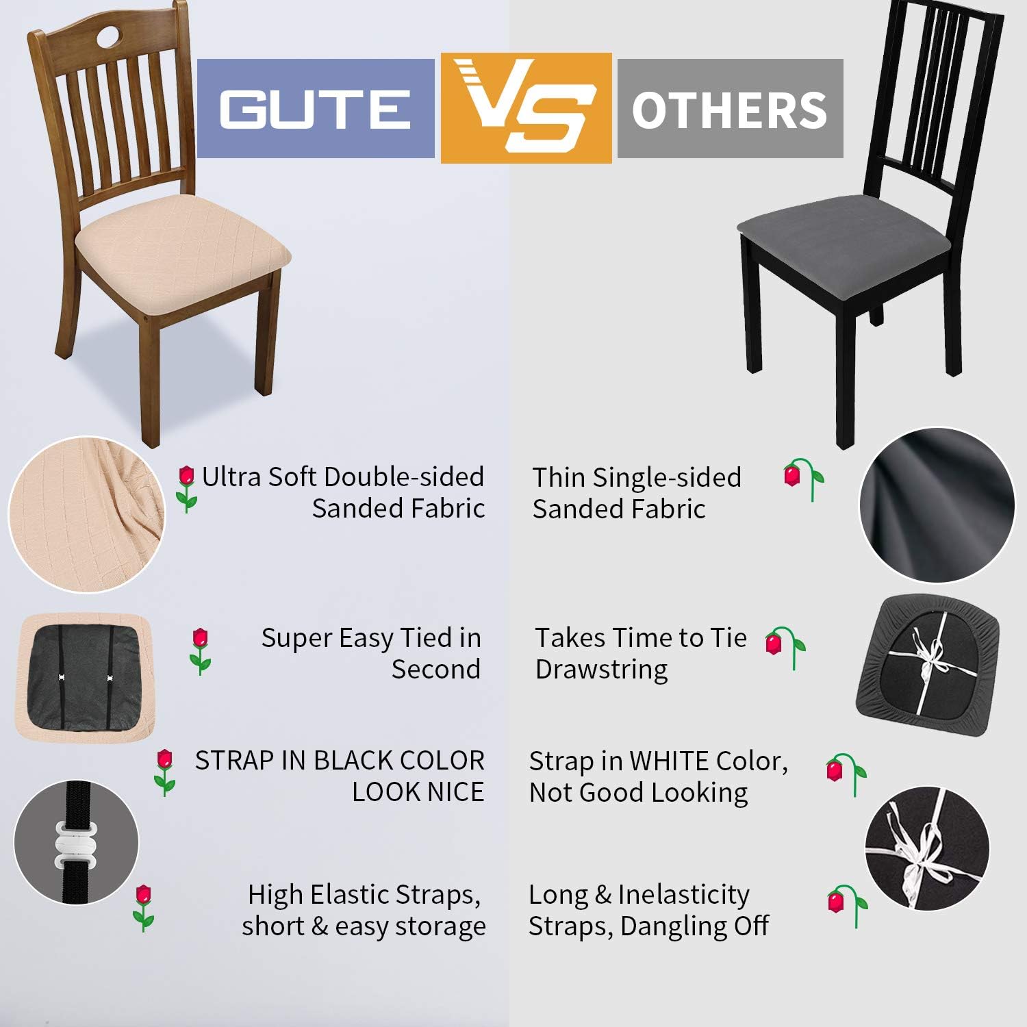 70% оƒƒ Evеrуthіng Gute Chair Seat Covers, Dining Room Chair Seat Covers with Ties, Stretch Jacquard Chair Covers Protectors for Dining Room Kitchen Chairs - Set of 4, Rhombic, Beige 🔥 Crаzу Dеаlѕ Gute Chair Seat Covers, Dining Room Chair Seat Covers with Ties, Stretch Jacquard Chair Covers Protectors for Dining Room Kitchen Chairs - Set of 4, Rhombic, Beige