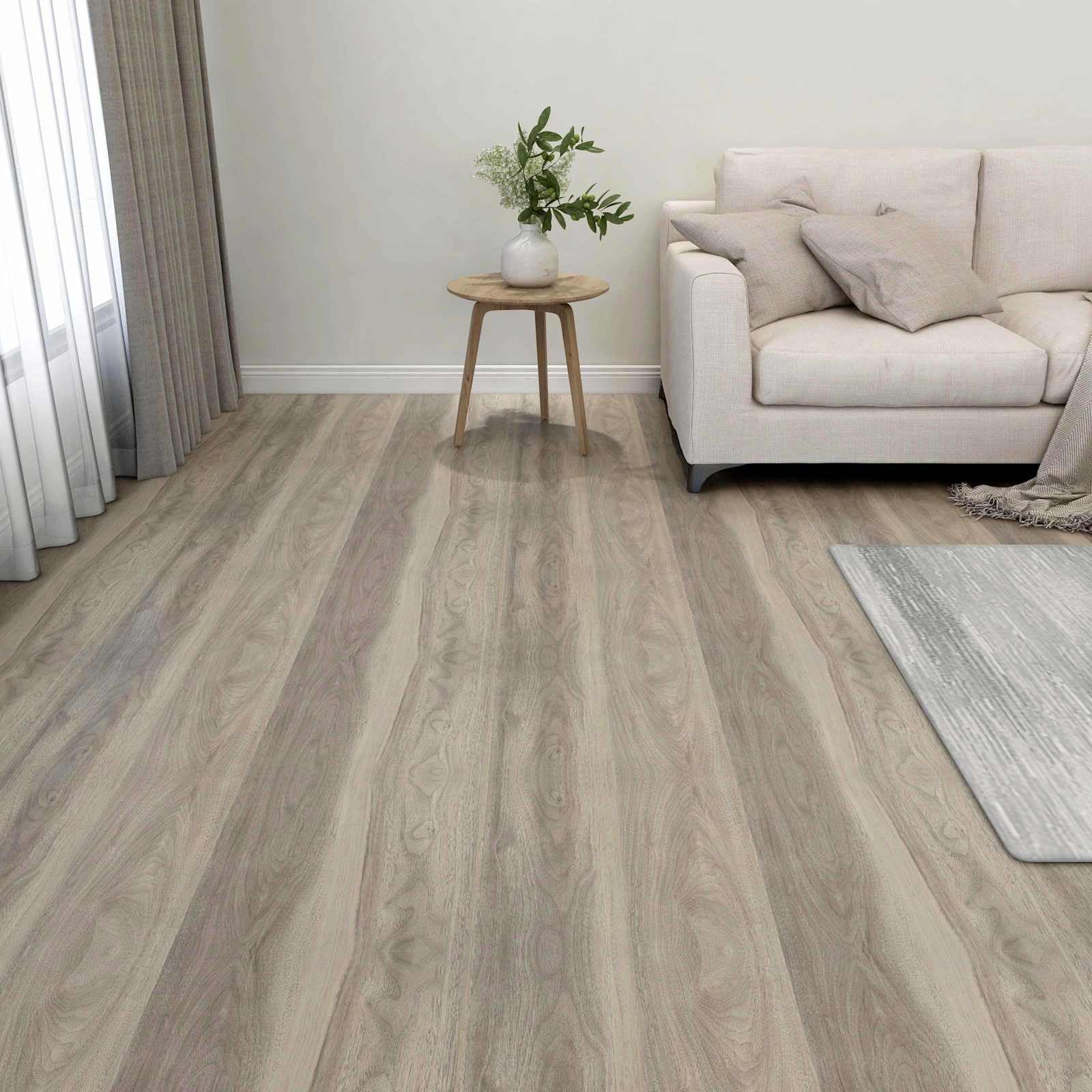 Deski podłogowe PCW, farba do drewna, samoprzylepna, 5,11 m², 55 sztuk, kwadratowe, 30,5 x 30,5 cm, do salonu, sypialni, kuchni, łazienki, łatwe w pielęgnacji, antypoślizgowe