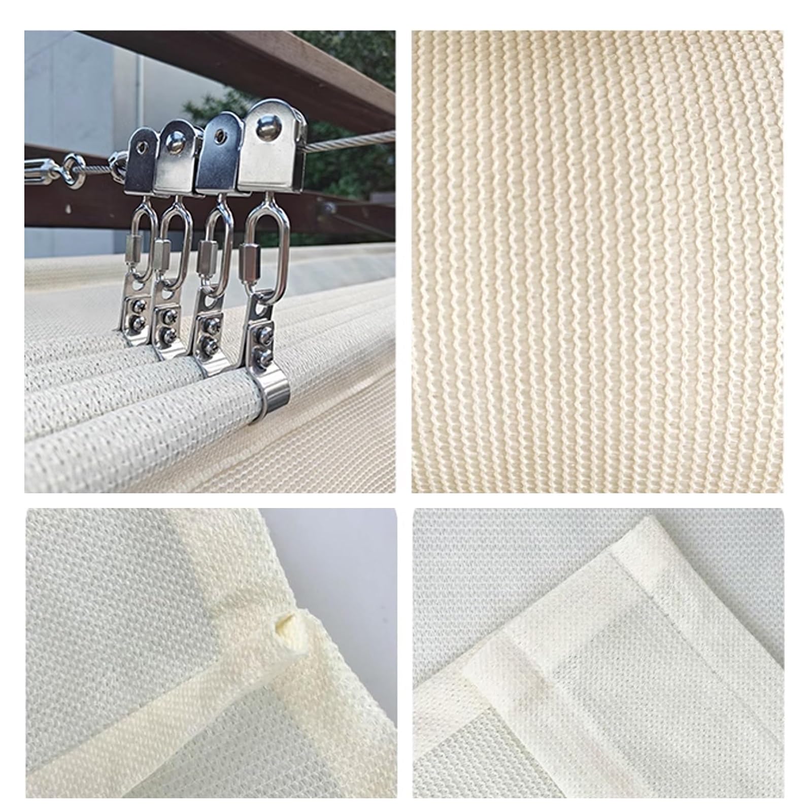 Wysuwana markiza falista, odporny na promieniowanie UV, do ogrodu, na taras, materiał HDPE, zapasowa markiza do pergoli