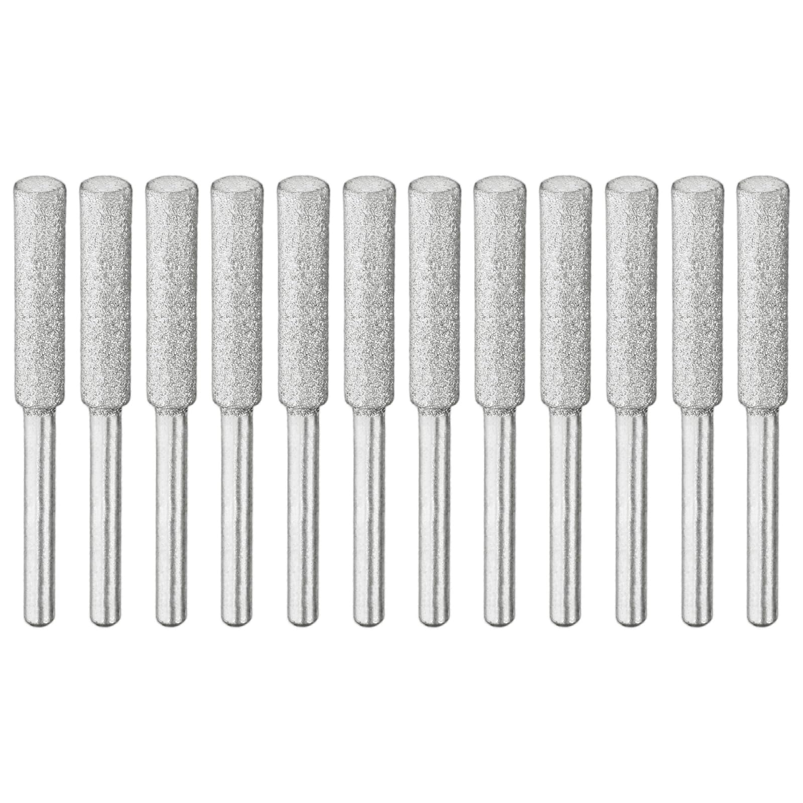TIXIPEM 12pcs Diamond Chainsaw Sharpener 3/16in, Silver