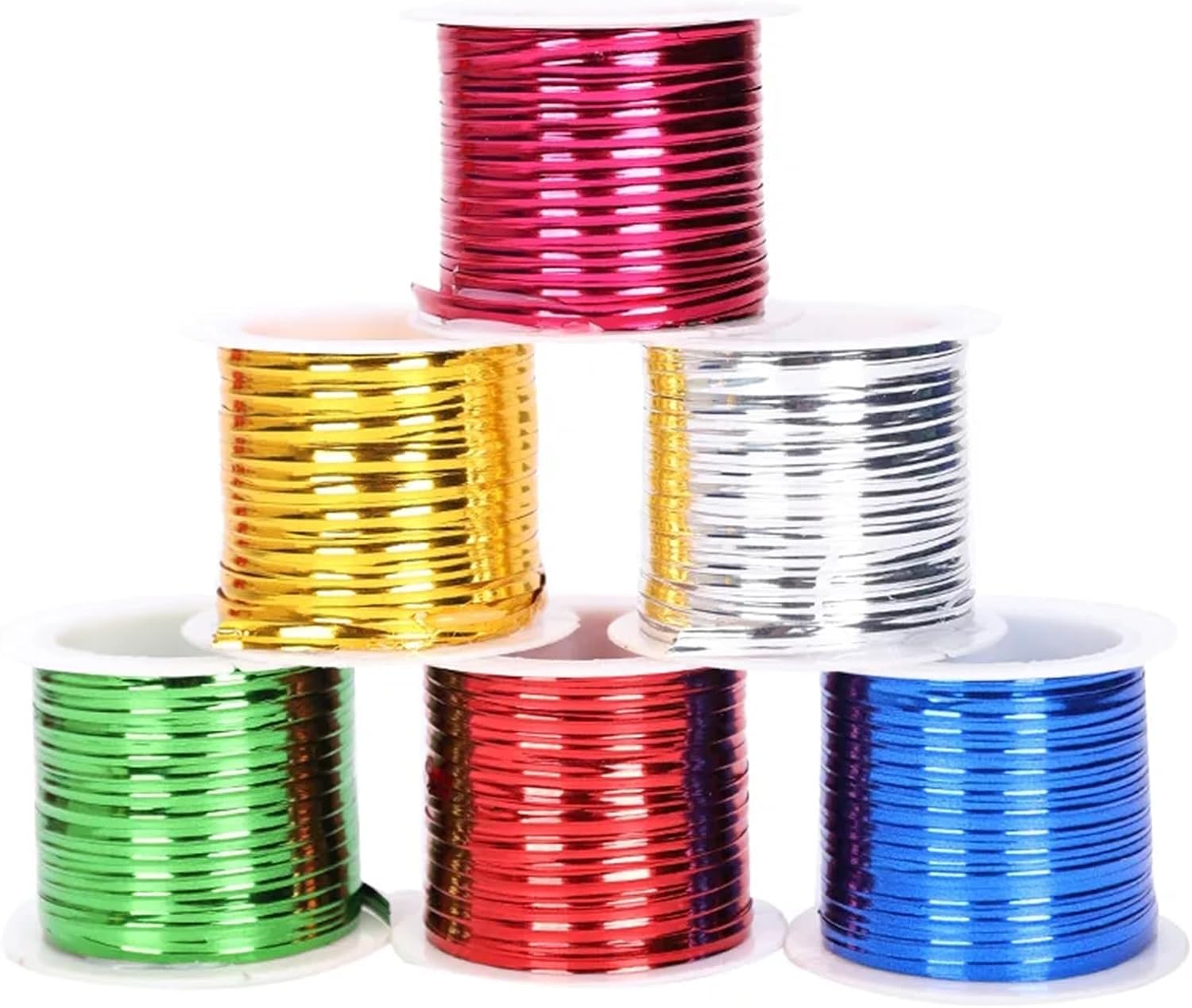 Metallic Twist Ties 2roll 4mm Metallic Twist Ties Multicolor Gift Packaging Ribbon Rope Food Bread Bag Sealing Tying Twine for Home Kidtchen Supplies(Rose)