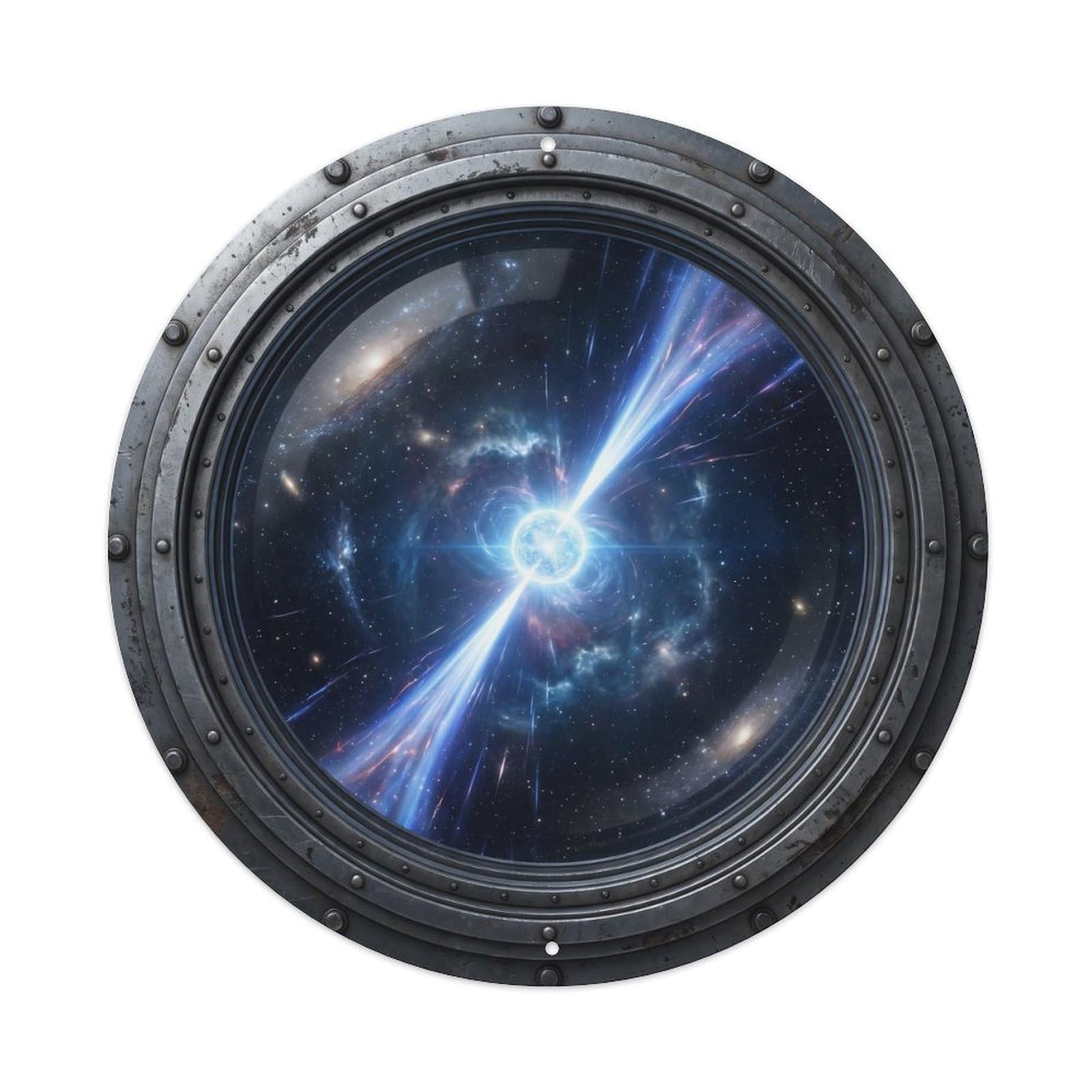 Pulsar Light Beams View Metal Tin Sign