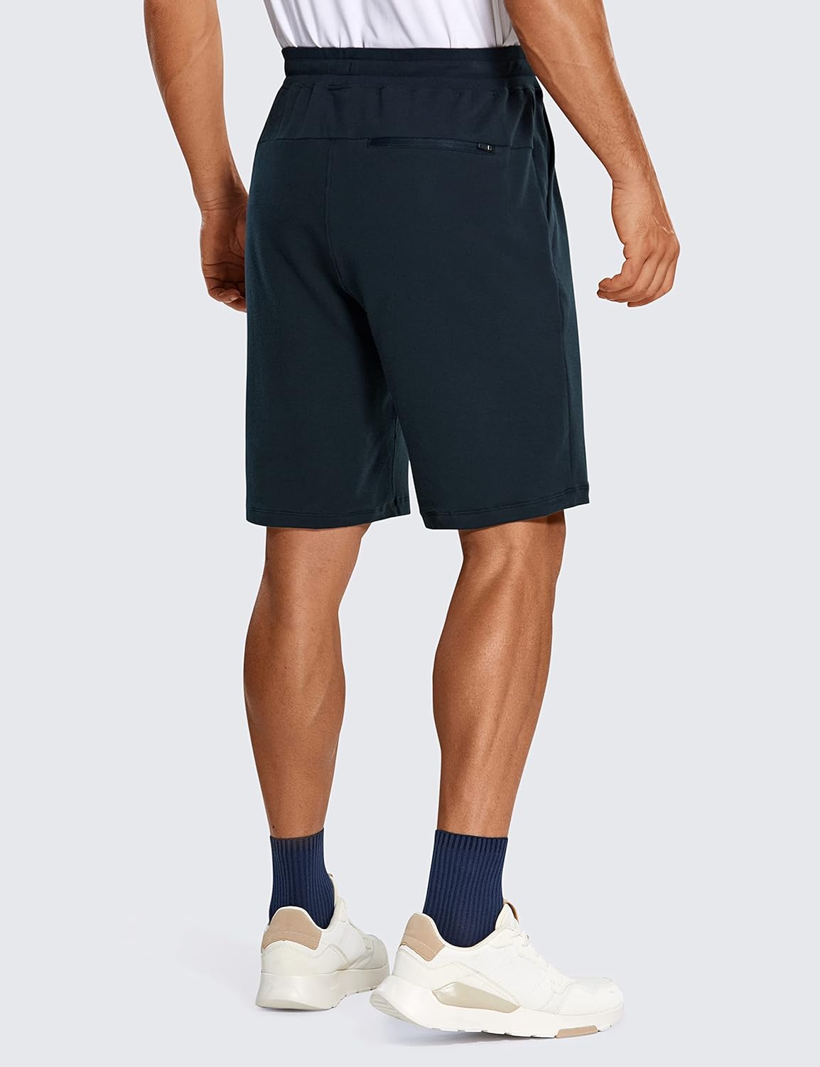 CRZ YOGA Mens Lightweight Sweat Shorts 9 Inches Long Comfy Cotton Jersey Shorts Pockets Casual Lounge Gym Workout Athletic