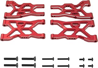Vgoohobby Metal Front & Rear Suspension Arms Set Upgrades Parts Compatible with Arrma 1/8 Infraction 4X4 MEGA/Vendetta 4X4 3S BLX RC Car (Red)