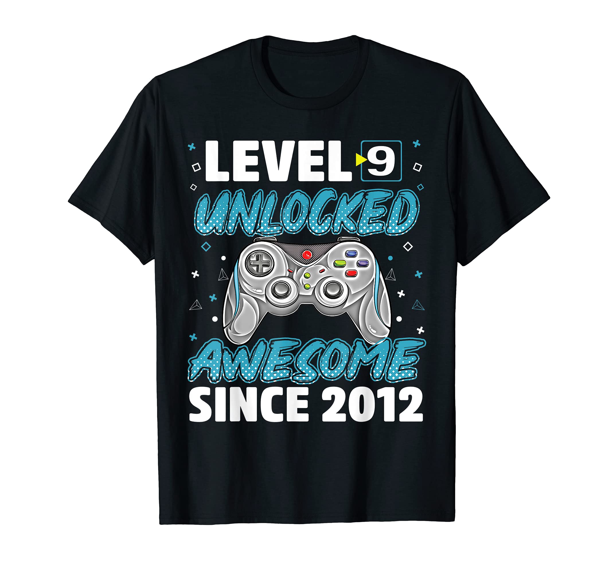 Level 9 Unlocked Awesome Since 2012 Video Game Birthday Boy T-Shirt