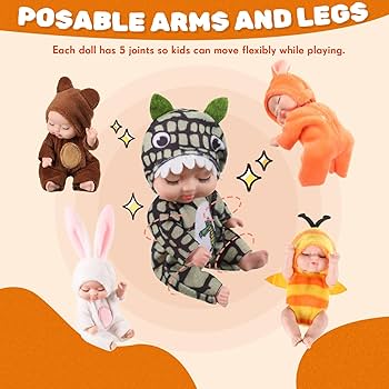 Amazon | Hanaive 12個 4インチ ミニ リボーン ベビードール キュート