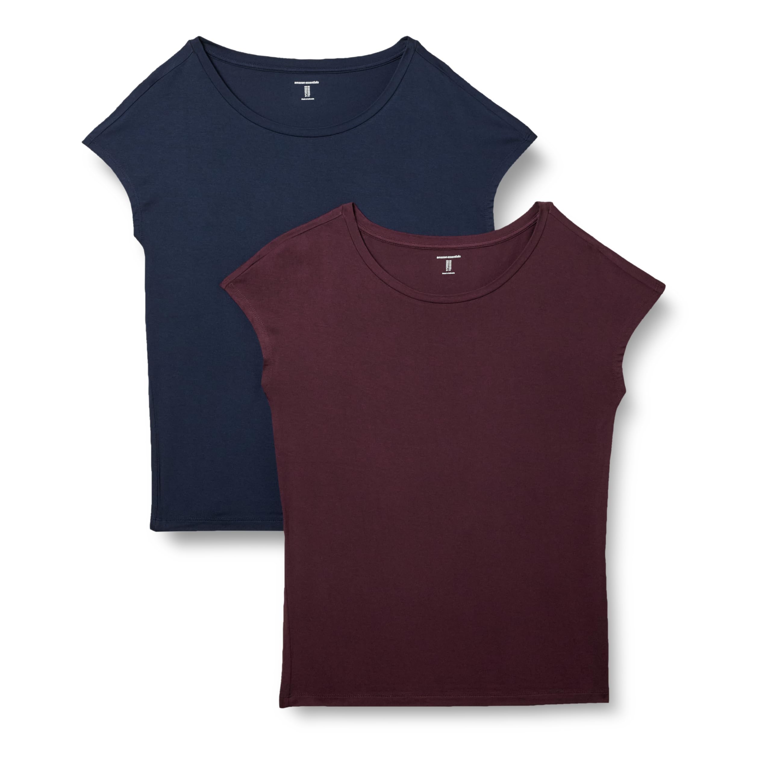Amazon Essentials Damen Regular-Fit Kurzarm-T-Shirt Jersey U-Boot-Ausschnitt