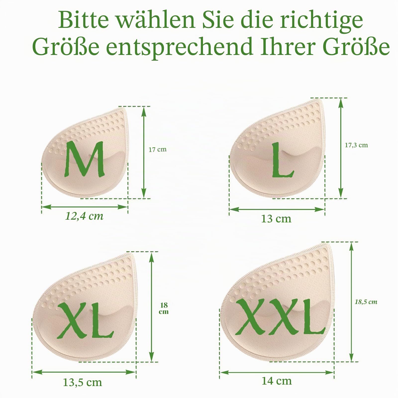 Douzi BH-Einlagen 4 Paar herausnehmbar Für Sport-BH oder Bikini-Badeanzug-Oberteile (A/B/C/D Cup)