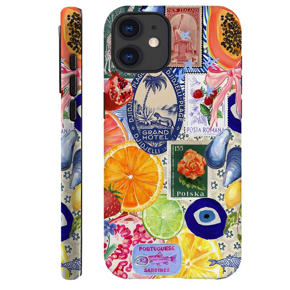 Generic Compatible with for iPhone 12,Fruit Lemon European Summer Collage Phone Case for Girl Women Boy Men,Scratch Resistant Shockproof Cover Case