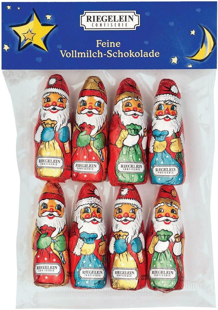 Riegelein Chocolate 8 Mini Santas in Bag 100g