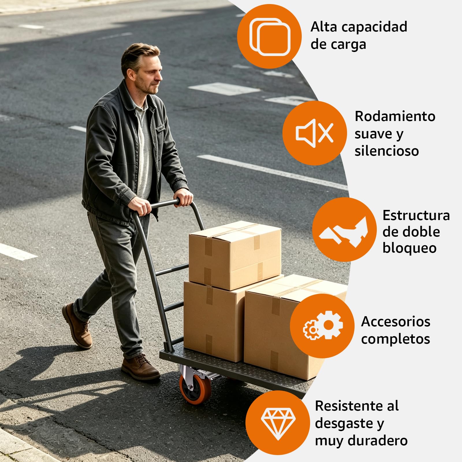 Firlarm Volantes con Freno, 4 Pulgadas Ruedas de Baja con Mecanismo de Bloqueo (4-Pack) (4, 100)