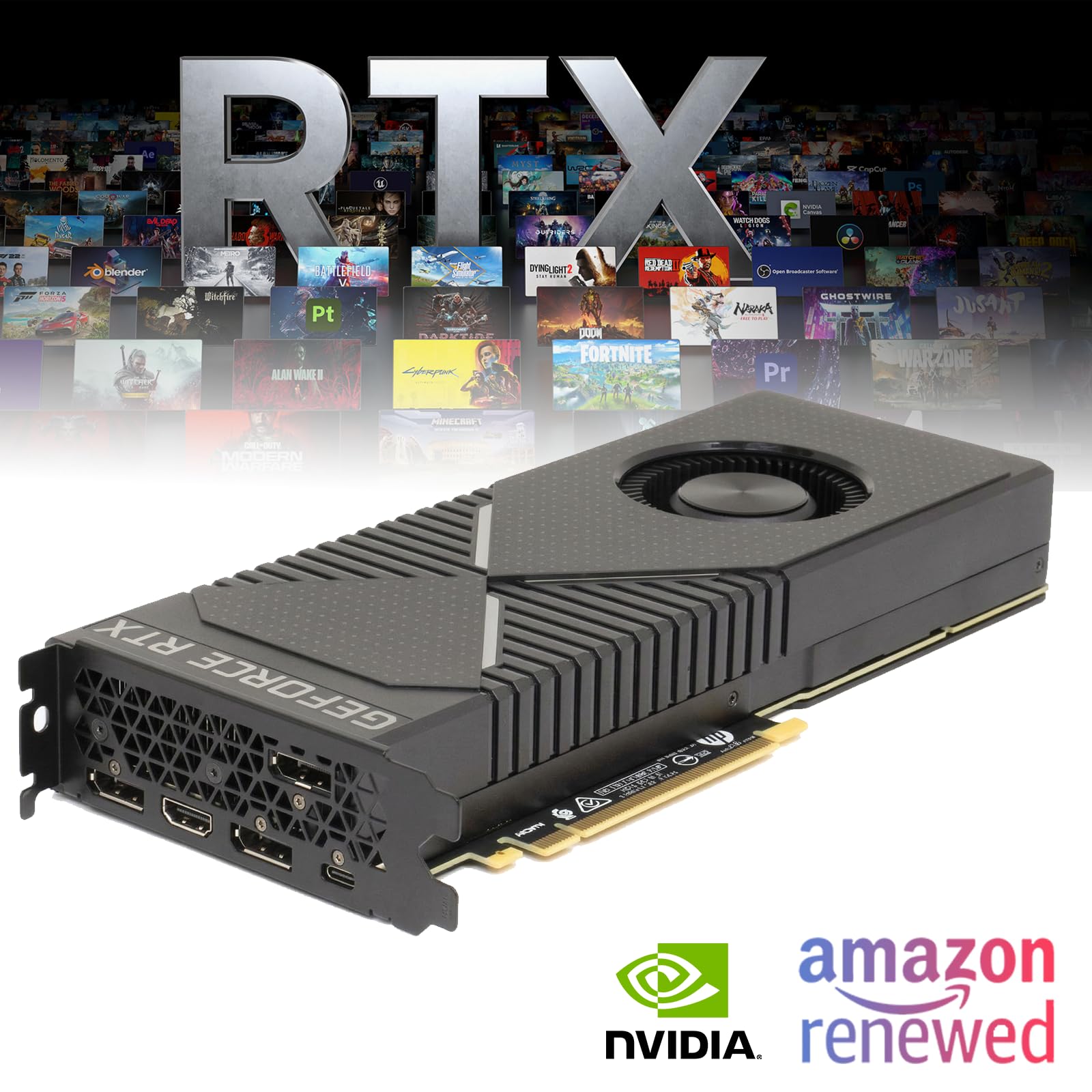 Amazon | 【整備済み品】 GeForce RTX 2080 8GB GDDR6 (PCI-E/補助電源