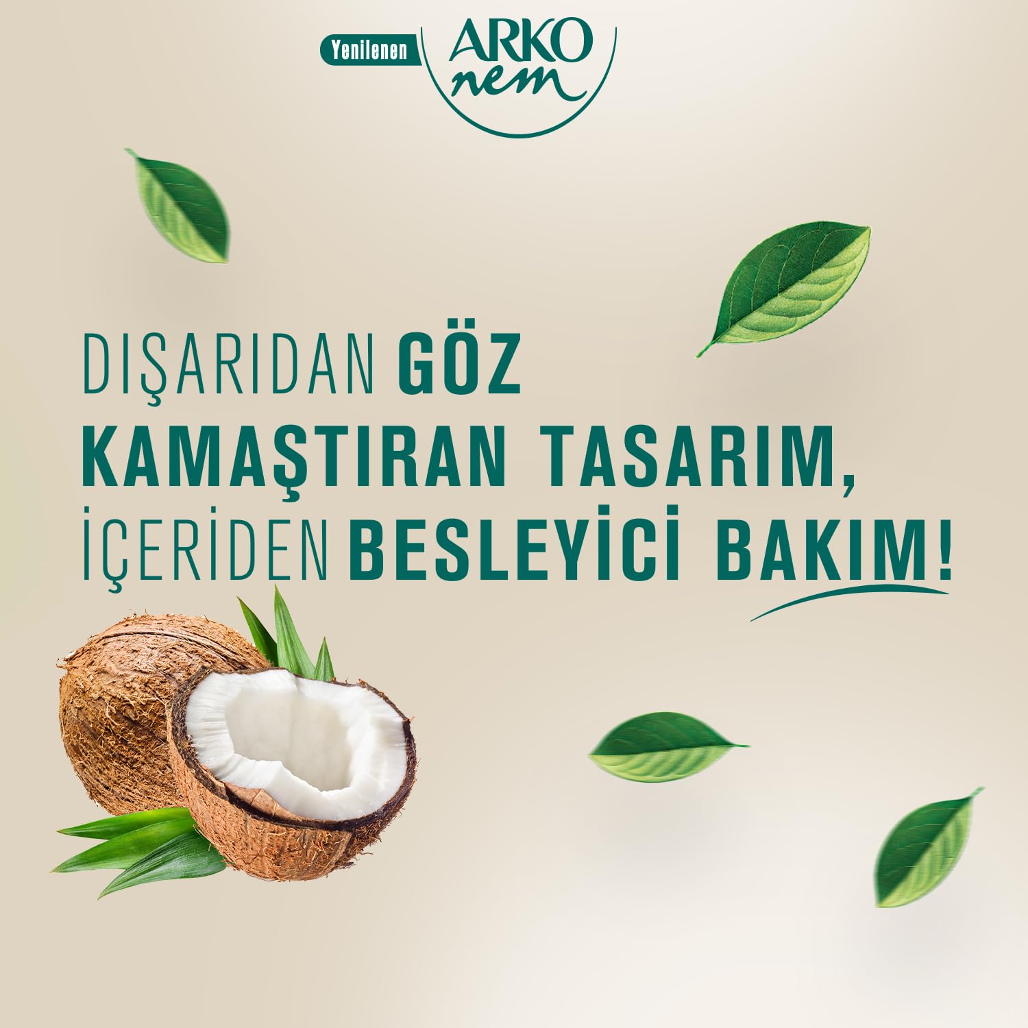 Arko Nem Besleyici Bakım Kremi Hindistan Cevizi 2x250 Ml