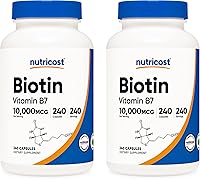 Vista 9 de Nutricost Biotina (Vitamina B7) 10,000 mcg (10 mg), 120 cápsulas - Vegano, Sin gluten, Sin OMG