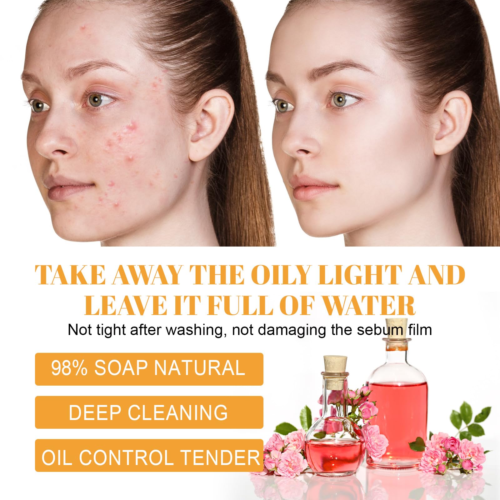 Pianka oczyszczająca z kurkumy ze szczotką, nawilżający środek do mycia twarzy z kurkumą, delikatny peeling, równoważy nawilżenie i sebum, pianka oczyszczająca blask. (6)