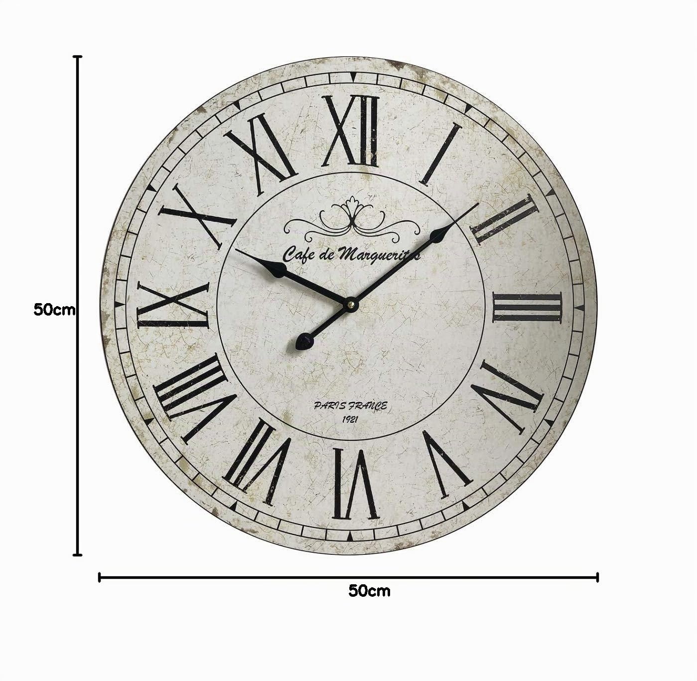 techno line WT 1510 Orologio da Parete, Bianco, 50x2.5x50 cm