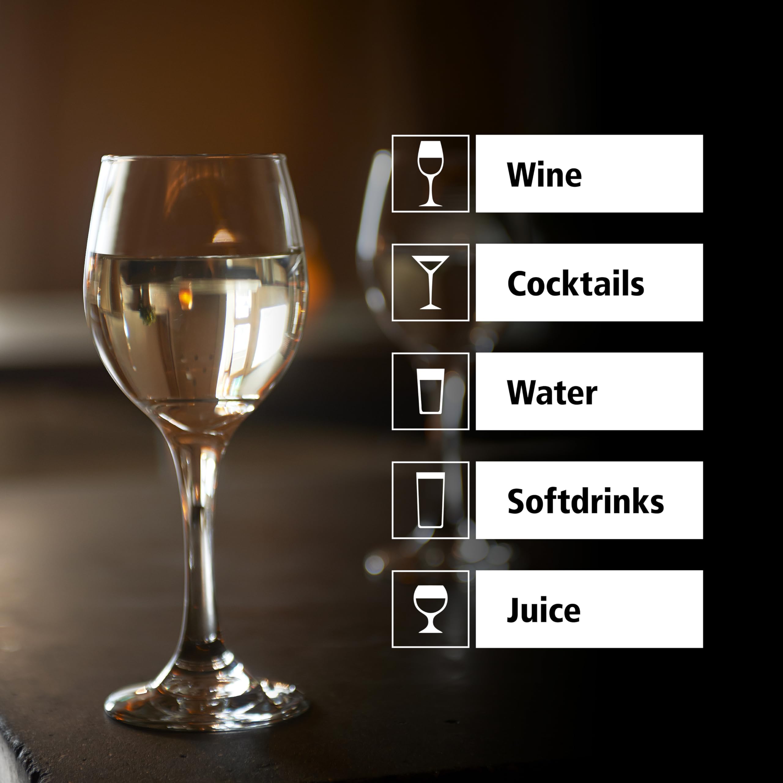 Libbey 70150 Copa de vino «PERCEPTION», 237 ml, juego de 12 unidades