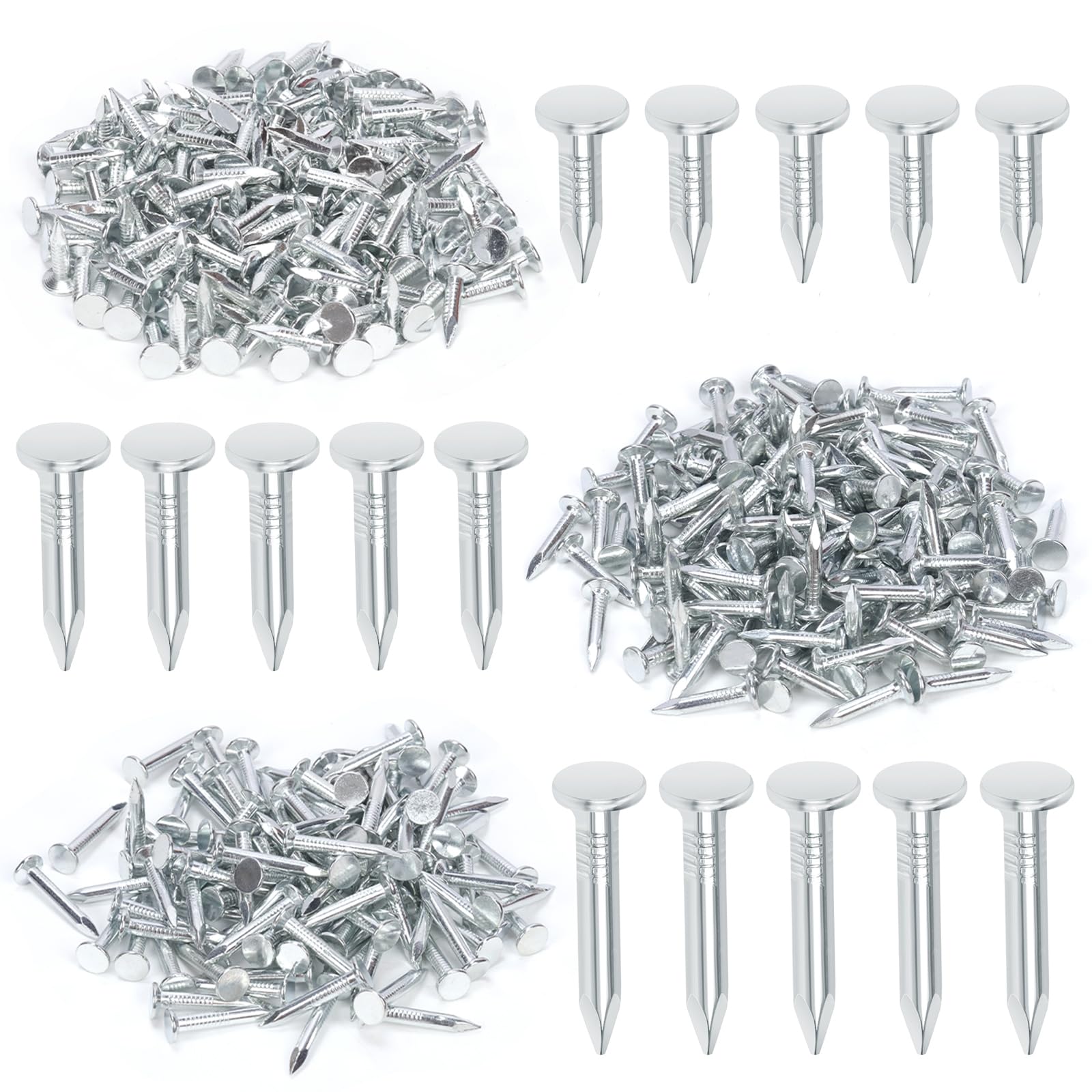 Keadic 400Pcs 3/4" 1" 1-1/4" Galvanized Roofing Felt Nails Assortment Set