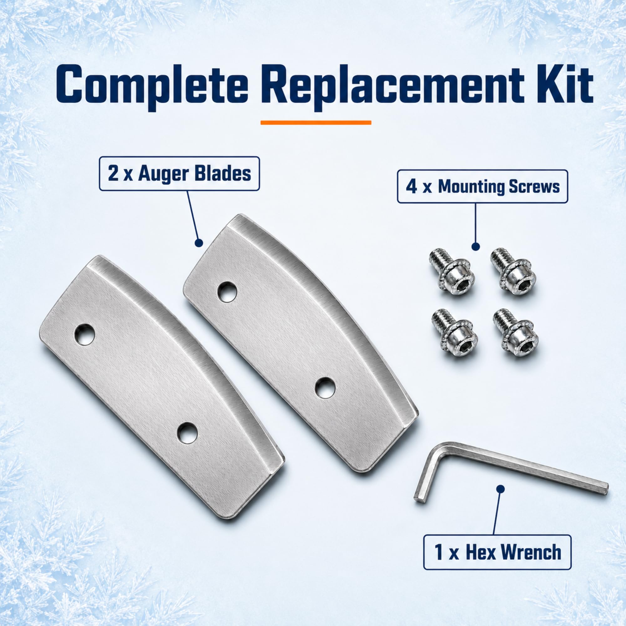 Lot de 2 lames de tarière à glace de 15,2 cm pour tarières StrikeMaster Mora
