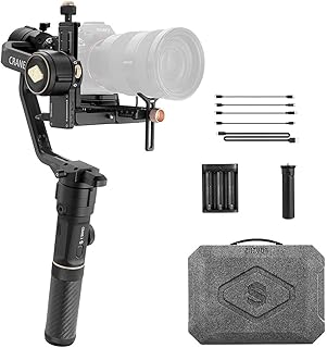 ZHIYUN Crane 2S Professional 3-Axis Gimbal Stabilizer for DSLR and Mirrorless Camera, Professional Video Equipment Compatible with Canon Sony Nikon BMPCC Panasonic LUMIX