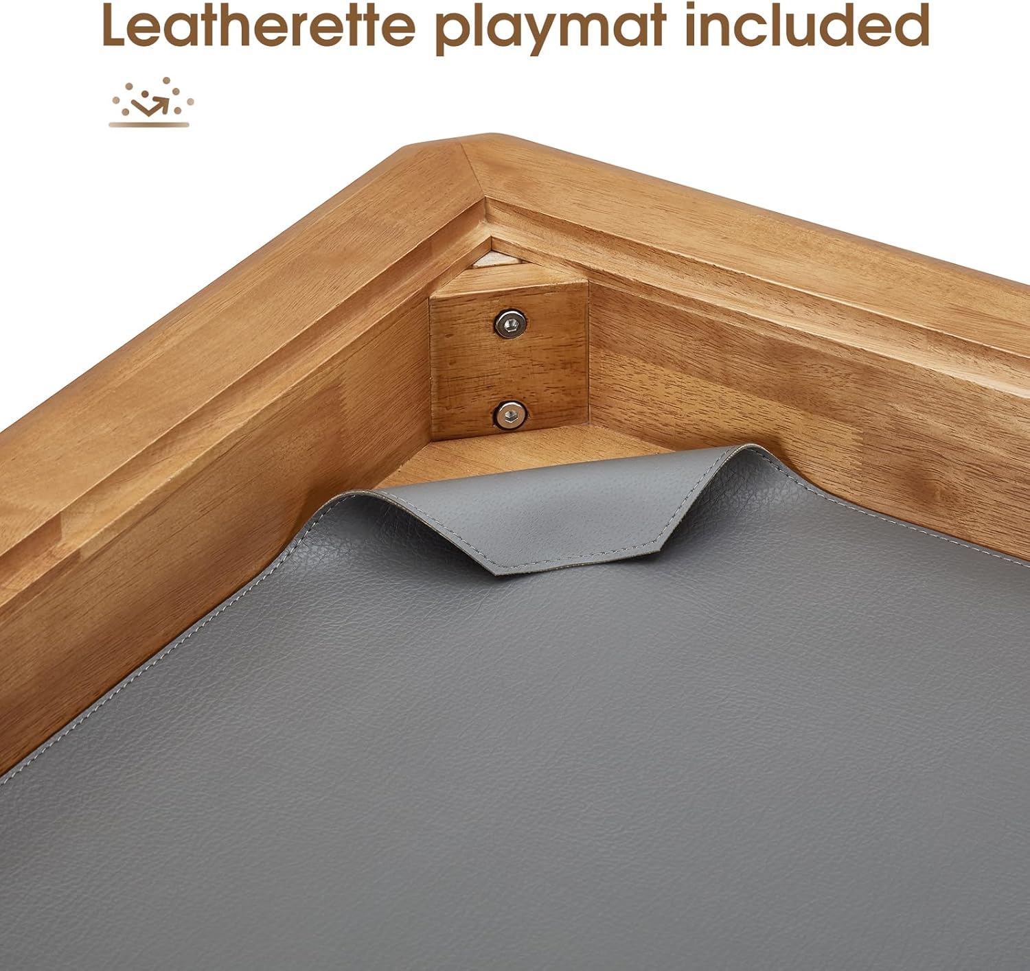 Board Game Table with Removable Table Top, Seats 4 to 6 Players with 4ft-9in x 2ft-9in Play Area, Includes Play Mat and Detachable Cup Holders, Minimal Assembly Required Honey Oak