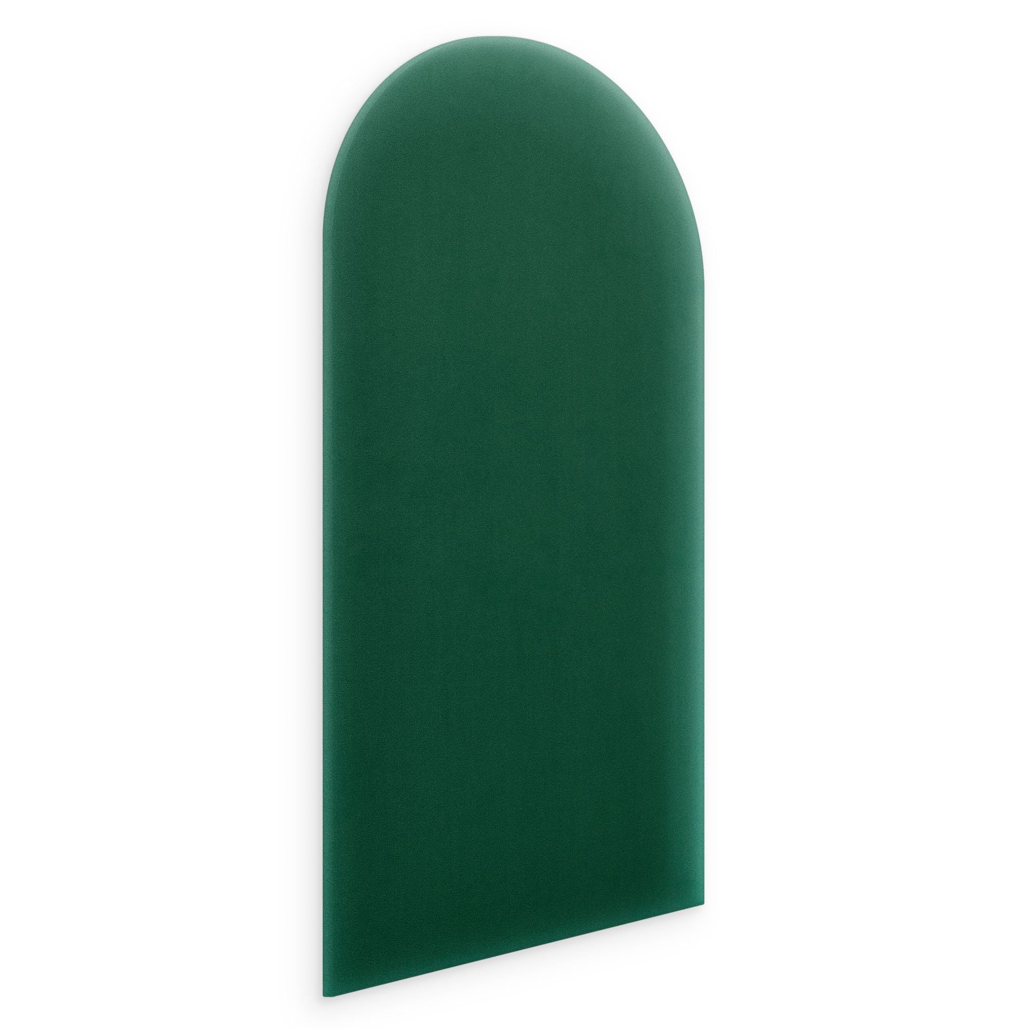 murando - Wall cushion as a headboard for a bed Oval Velvet Premium 100x30 cm - Padded wall panel wall decoration for bedroom living room children's room - bottle green
