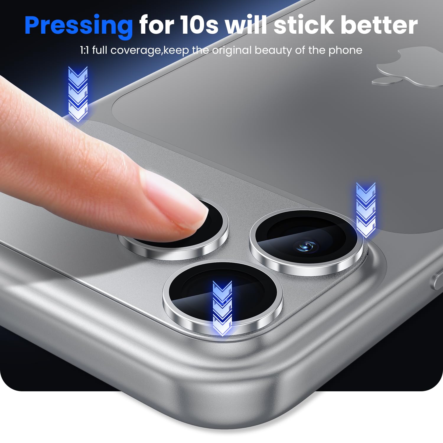 WSKEN iPhone 17 Pro Max için mat kamera koruması - metal plaka 9H sertlik çizilmeye karşı dayanıklı, kabarcıksız, şeffaf kamera zırh koruma cam ekran koruyucu folyo, cep telefonu kılıfı dostu, parmak