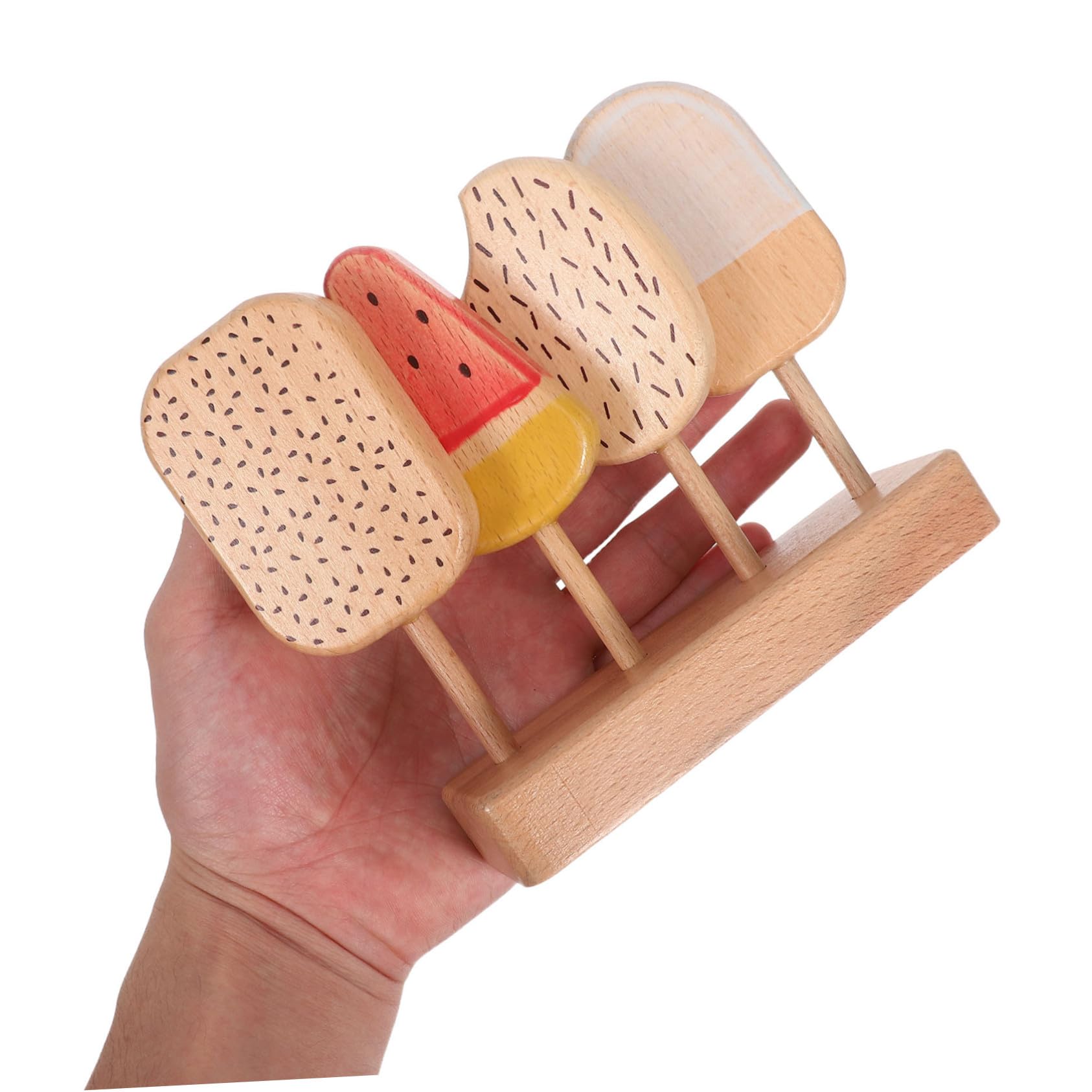 TOYANDONA Giocattoli Di Gelato Per Giocattoli Di Finzione Ciambelle Di Gelato Simulato Set Da Gioco Per Gelateria Cibo Per Cucina In Legno Cibo