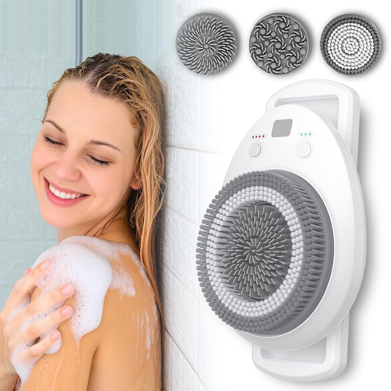 Smart Shower Back Pelans Wall Montowany Na ścianę, Elektryczny Płuczek Z Tyłu Do Prysznica, Automatyczna Rotacja 360 Stopni, 3 -prędkość Regulacyjna Szczotka Do Czyszczenia, Masaż