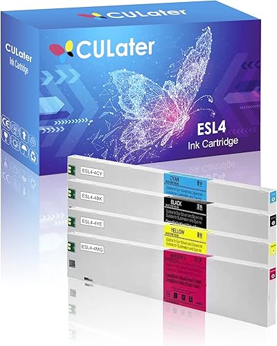 CULater Cartucho de tinta remanufacturado ESL4 de 440ML para ESL4-4BK ESL4-4CY ESL4-4MG ESL4-4YE para Roland Eco-Sol MAX 2 RF-640 VS-300i VS-540i