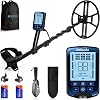 Hazlewolke Metal Detector for Adult, 14’’Double-D IP68 Waterproof Coil, Professional lightweight Metal Detectors with 4 Detection Modes for Gold Detecting, LCD Display with DSP Chip - 13’’ Deep Depth