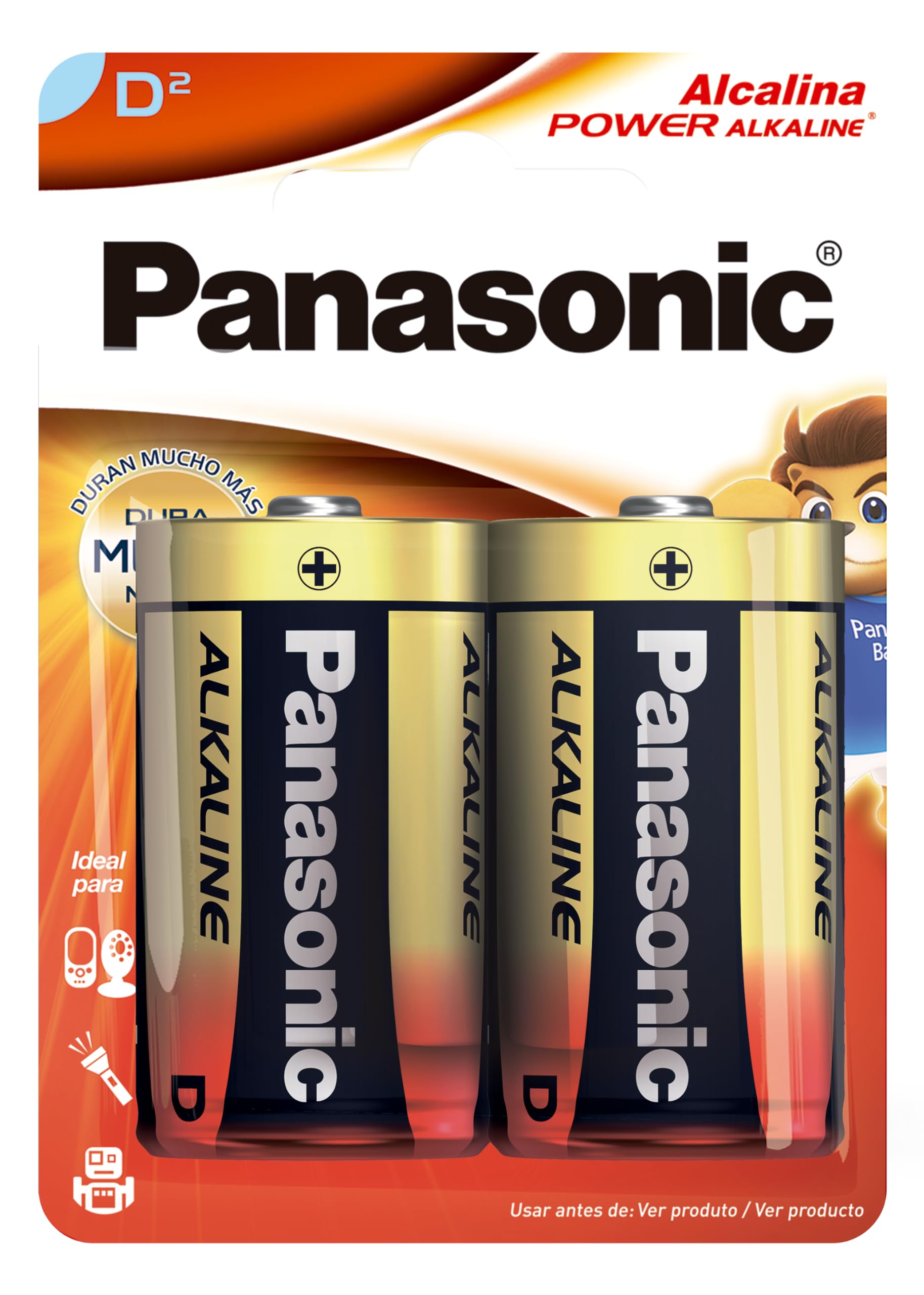 Panasonic Bateria Alcalina Lr20Xab/2B Cinza D (Grande) Cartela C