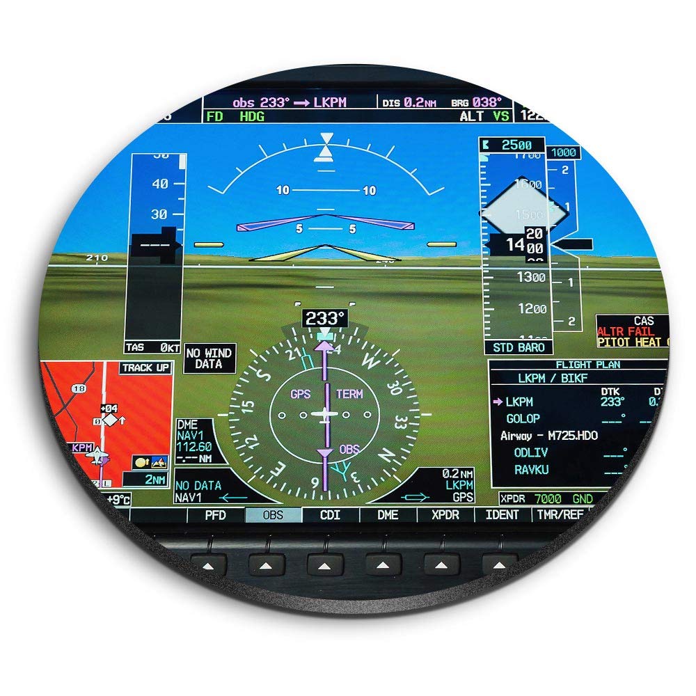 Destination Vinyl Ltd Multicolor 1 X Round Mdf Magnet - Airplane Cockpit Guages Plane Pilot 16224