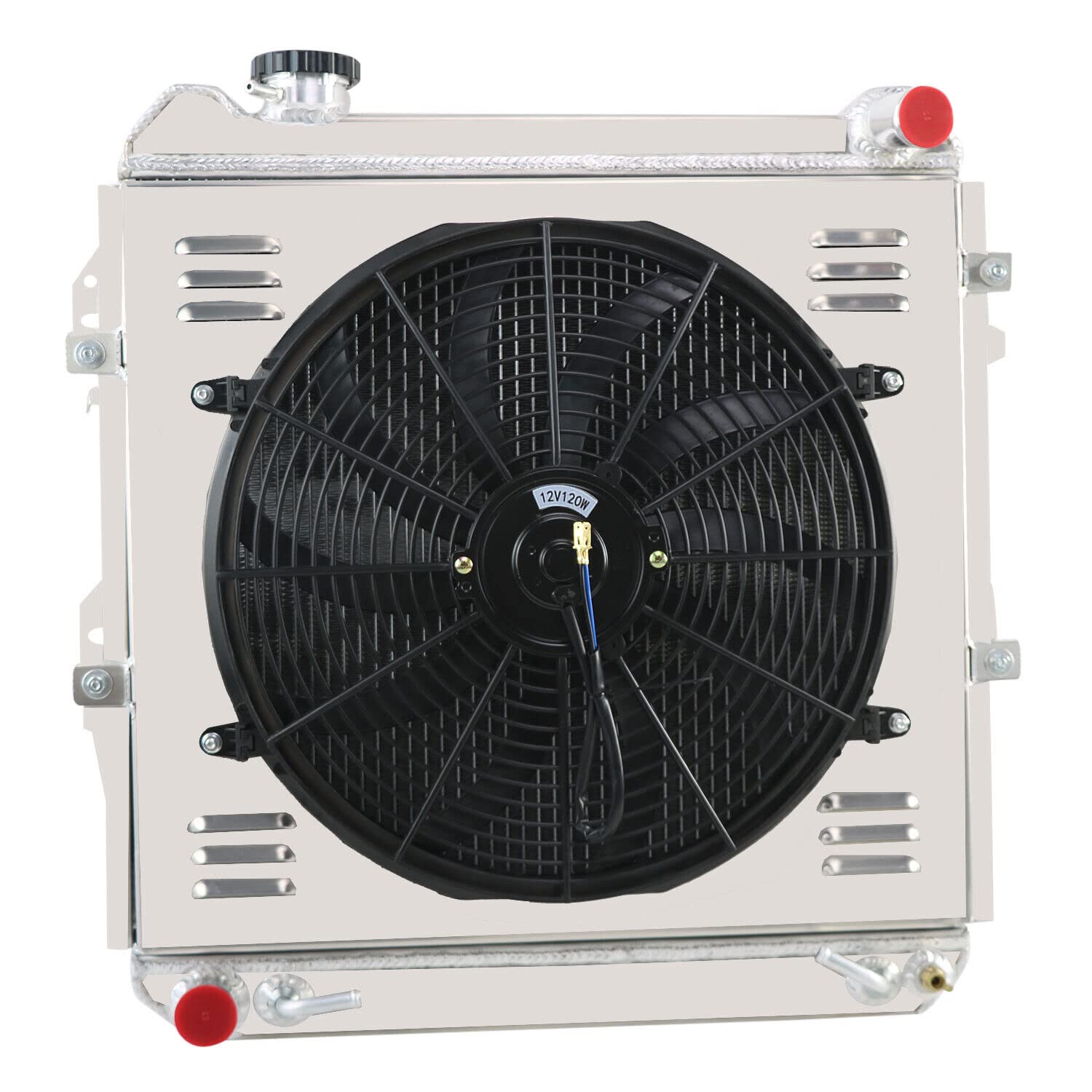 KUNTAUTOS 4 Row Radiator Shroud Fan for 1988-1995 Toyota 4Runner Pickup Truck DLX/SR5 V6 3.0L