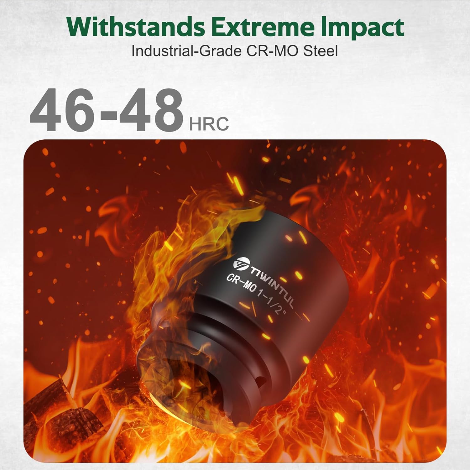 3/4" Drive Impact Socket Set, CR-MO Steel, SAE 3/4" - 2-1/2", 29 Pieces Jumbo Socket Set with a Storage Cage, Heavy Duty Impact & Large Socket Set for Industrial Trucks, Machinery