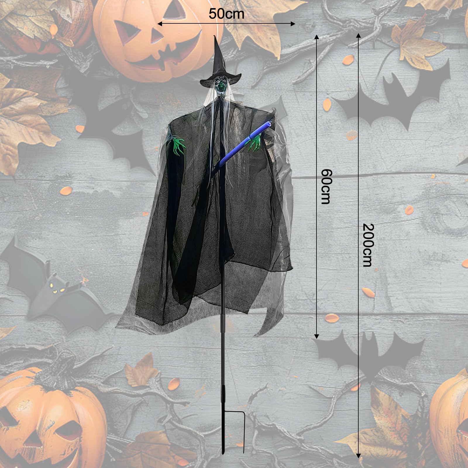 Amazon.co.jp: flyonte かかし 叫ぶゴースト ハロウィン 怖い 死の幽霊