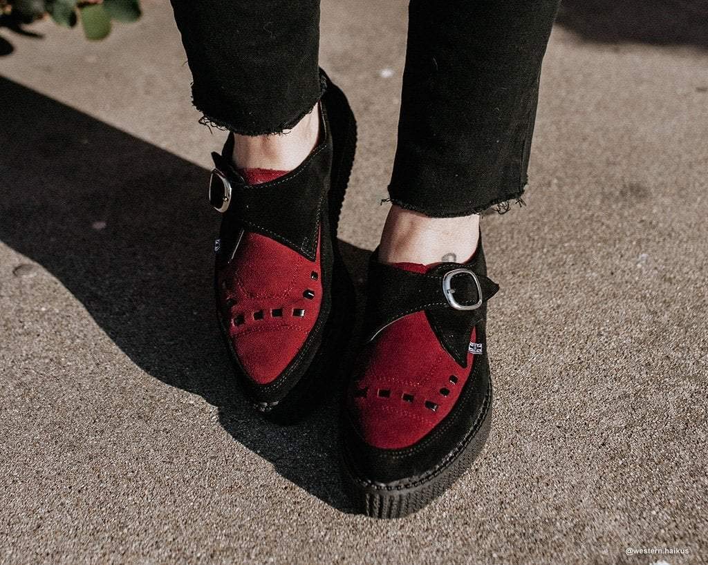 T.U.K. Pointed Creeper Monk Buckle - Scarpe da Uomo e Donna - Vari Colori