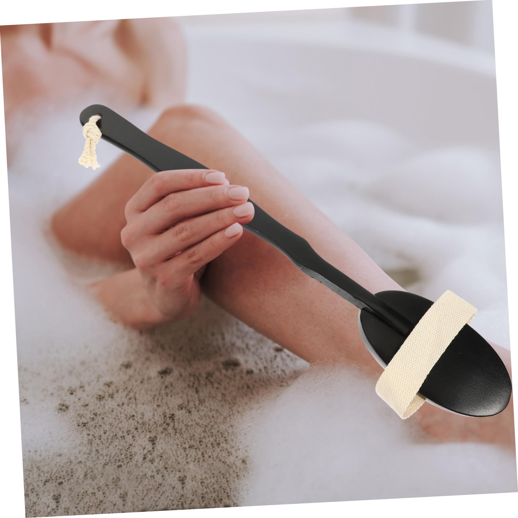 5St Badebürste Massagebürste Rückenschrubber körperbürste duschzubehör duschbürste Rückenwäscher für die Badewanne Bademassage-Reinigungsbürste Rückenbürste zum Duschen pp Black FRCOLOR