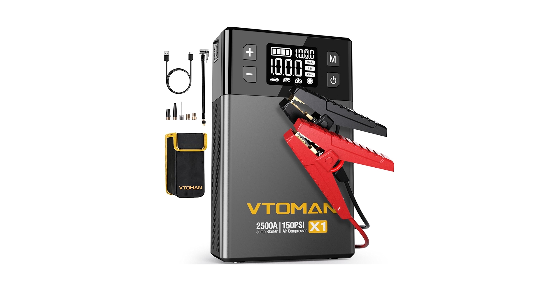 Amazon.com: VTOMAN X1 Jump Starter with Air Compressor, Car