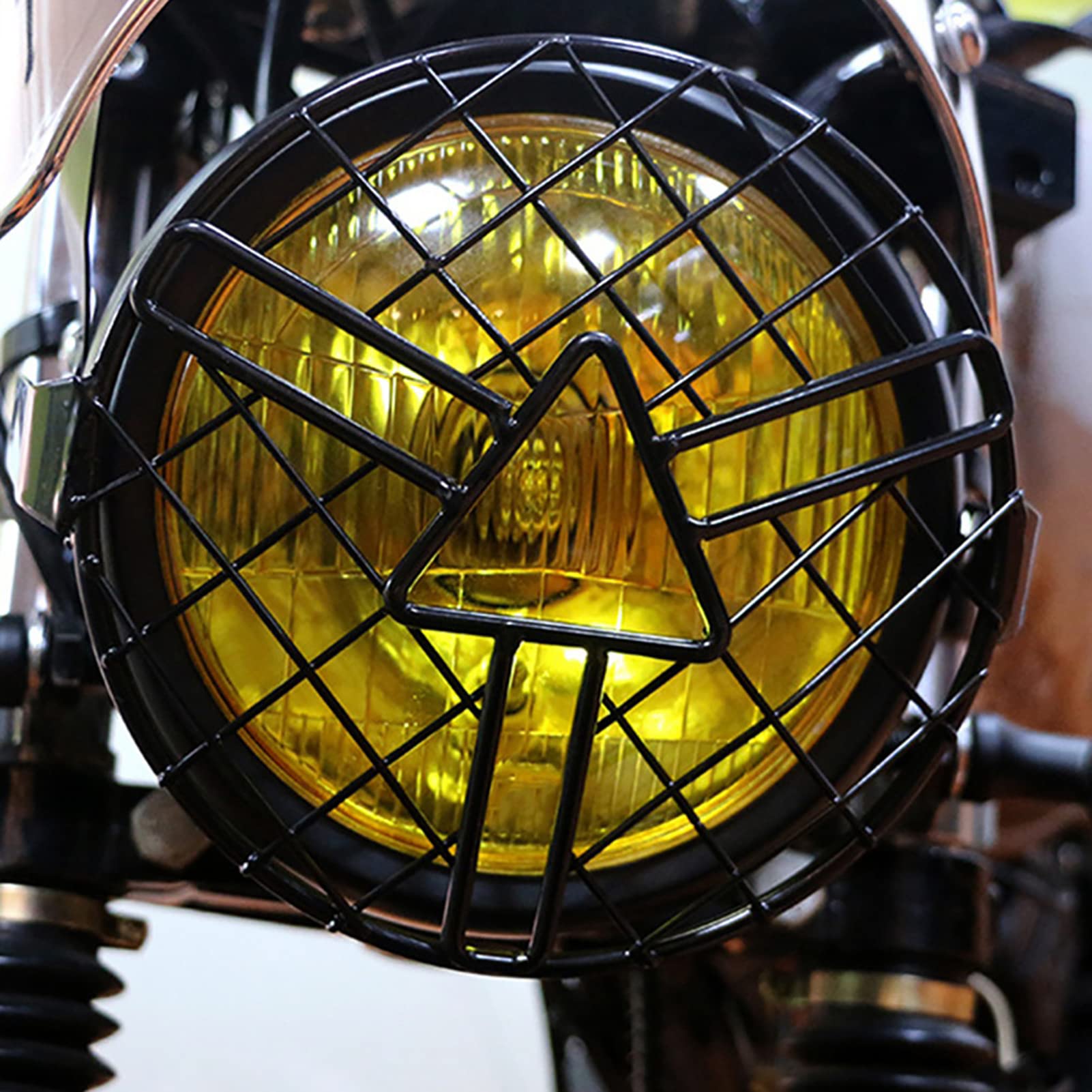 Griglia Nera protezione Faro in MOPLEN Anteriore Parasassi per VESPA 80 125 150 200 PE PX prima serie