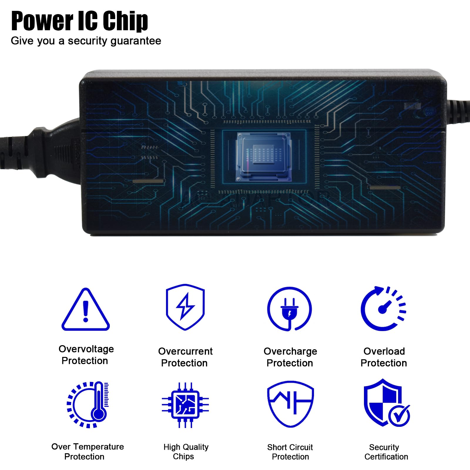 Alimentatore 5V 10A 50W, Adattatore di Alimentazione AC 100-240V a DC 5V, Trasformatore Stabilizzato con Spina UE, Interfaccia 5.5x2.5mm per Telecamere CCTV, Strisce LED, Dispositivi Elettronici