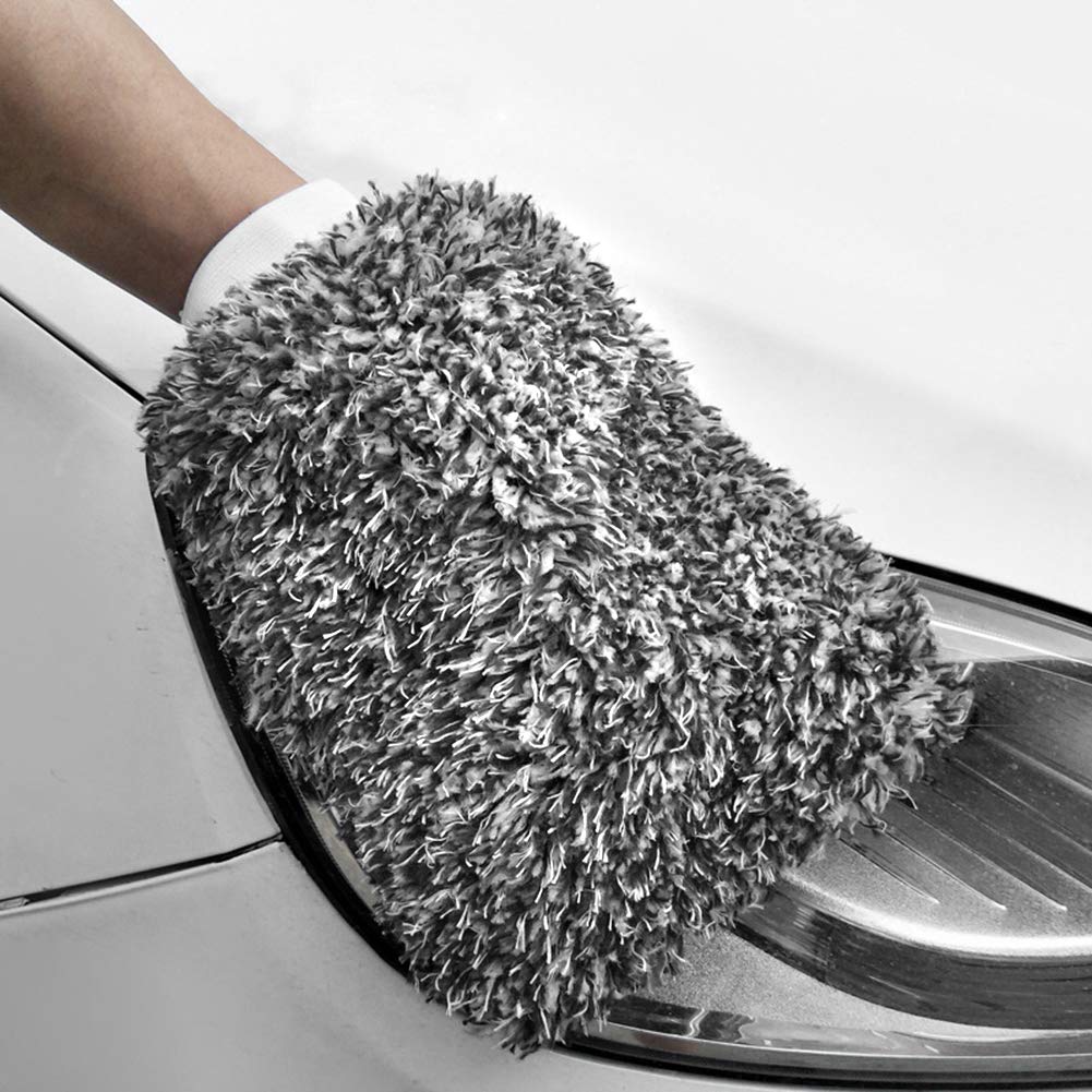 TAGVO Kit De Nettoyage Voiture Microfibre - Gant Et Chiffon Sans Rayures Pour Lavage Auto Maison