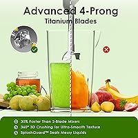 Vista 9 de Batidora de mano de inmersión inalámbrica, 5 en 1 de velocidad variable de mano, recargable con batería de 2000 mAh, sin BPA y accesorios aptos