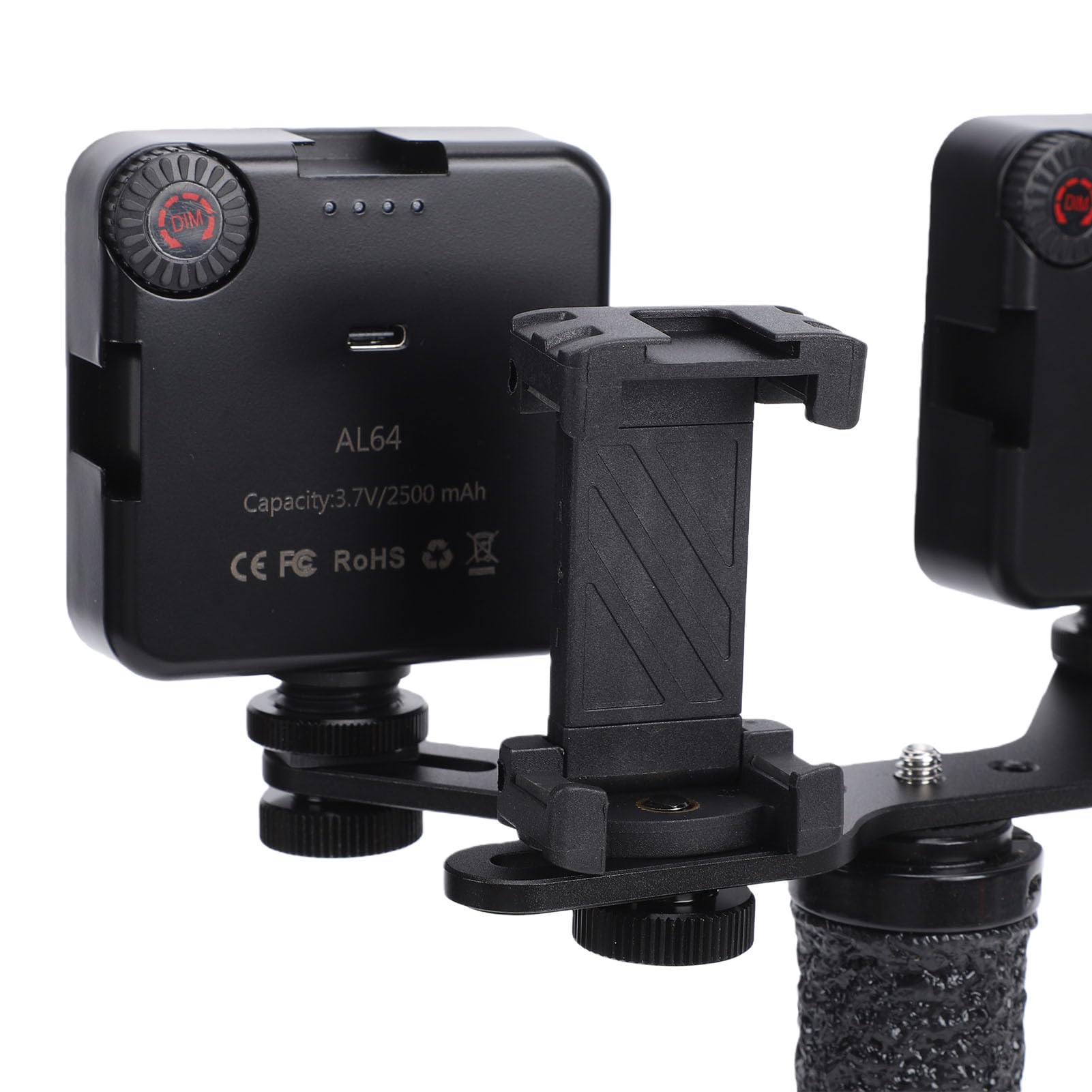 Asixxsix Kit de Luz de Vídeo, 5600K 840LX Regulable Batería Recargable USB Incorporada, Luces LED Iluminación de Fotografía con Trípode Ajustable para Grabación de Selfie Vlogging