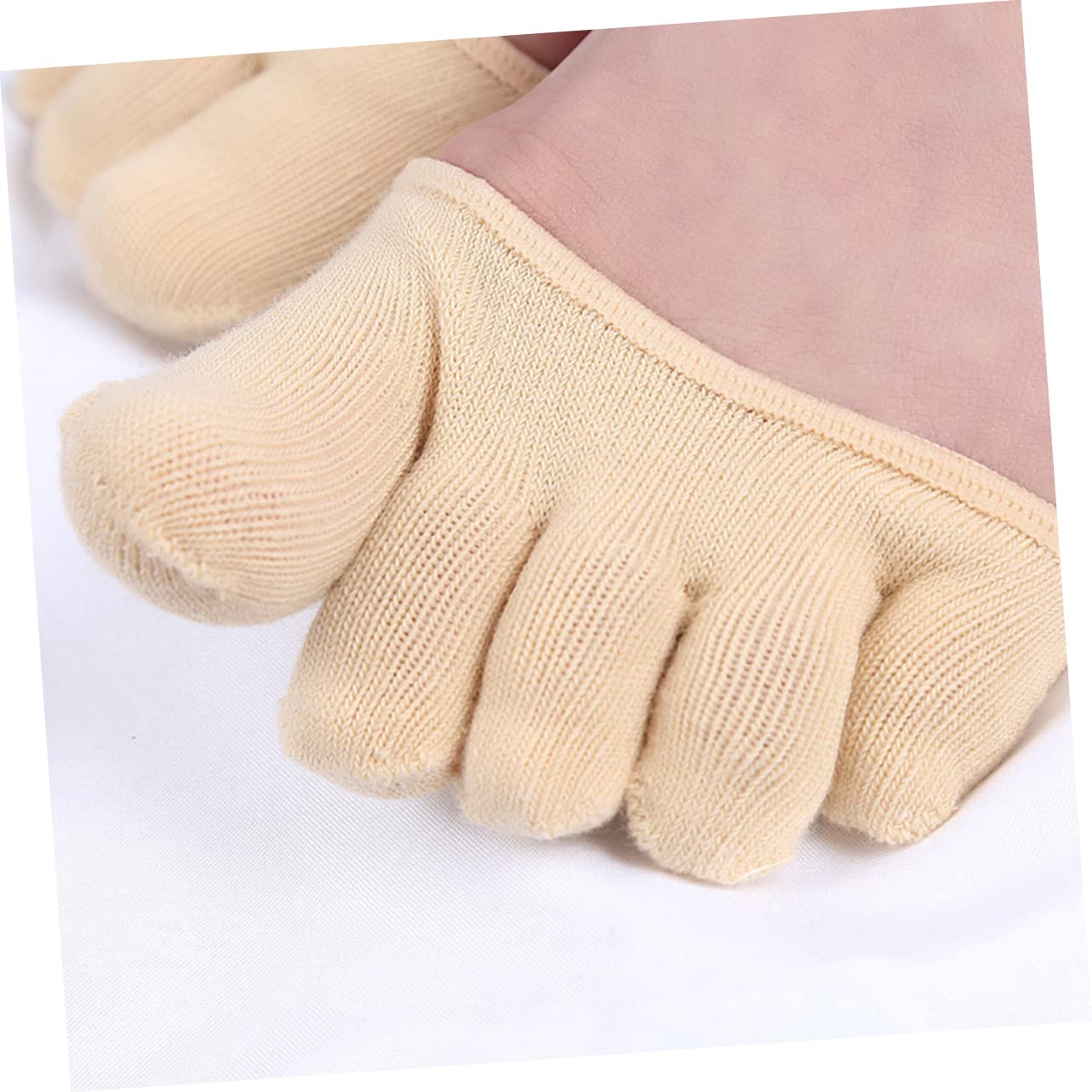 FOMIYES 8paare Atmungsaktive Unsichtbare Zehensocken Für Damen Und Rutschfeste Finger-vorfußsocken Für High Heels Und Sneaker in Schwarz Und Hautfarbe Perfektes Für Sommer