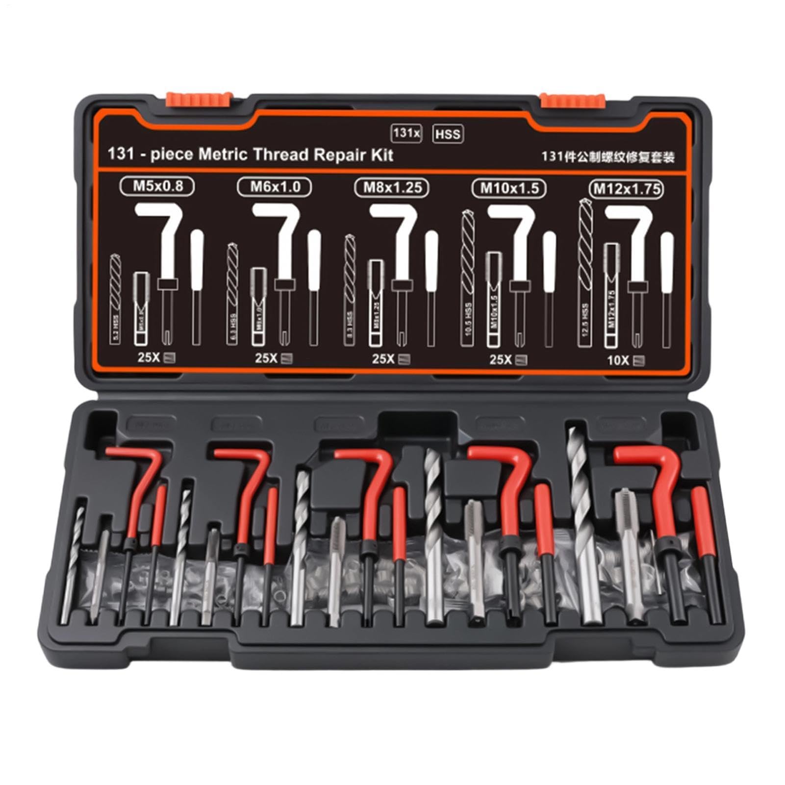 Kit Riparazione Filettature Utensili di Installazione Autofilettanti in