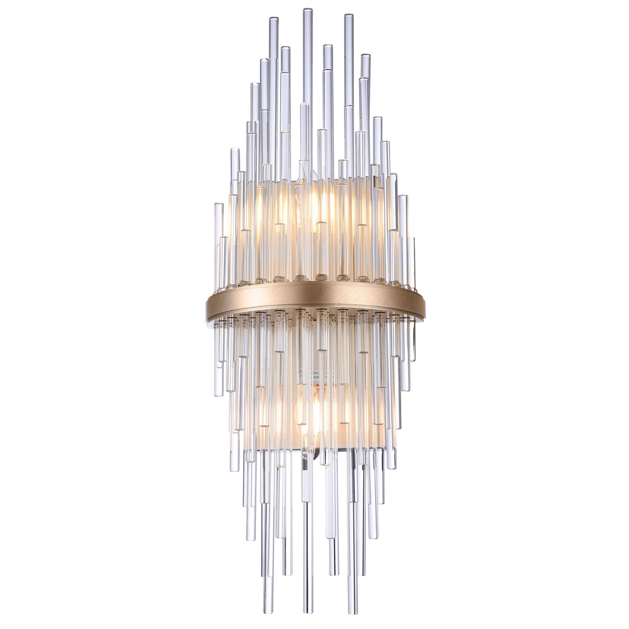 Cosmo Reykjavik 2 Light Wall Lamp Champagne, E14